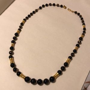 Black/ gold beaded necklace